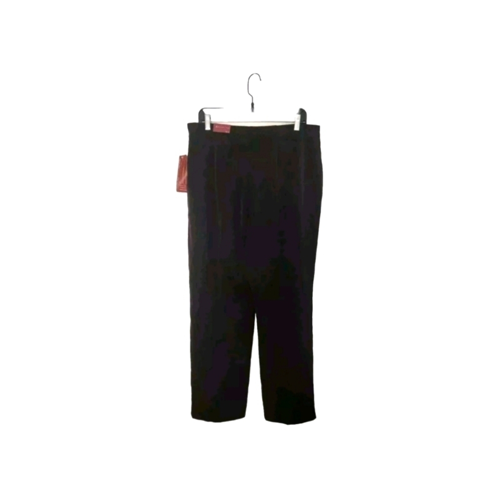 JM Collection | Dark Brown High-waist Straight Leg Stretch Pants Size 14P B27#5